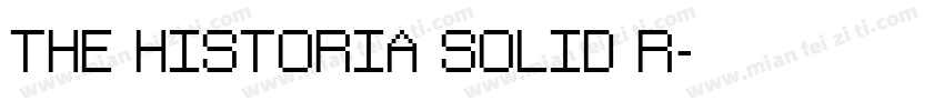 The Historia Solid R字体转换